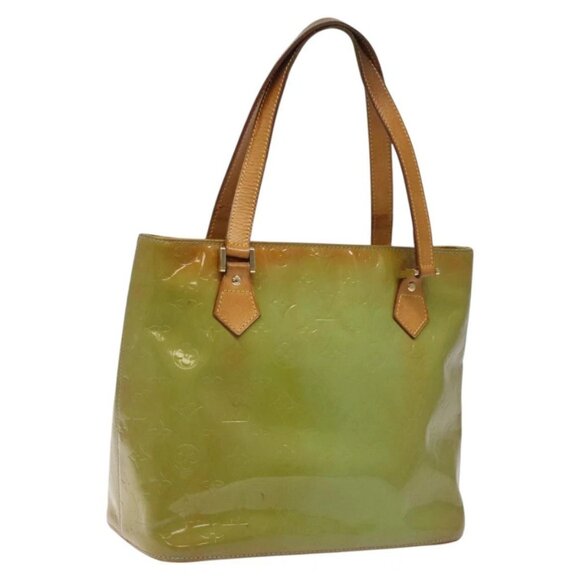 LOUIS VUITTON Monogram Vernis Houston Hand Bag Baby Blue - Picture 1 of 16